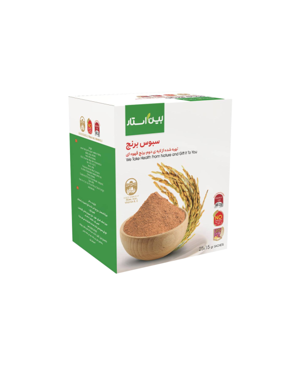 سبوس برنج از لایه دوم برنج قهوه ای بسته ۲۵ عدد ساشه